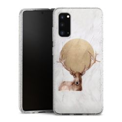 Silikon Glitter Case transparent-silber