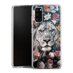 Silikon Glitter Case transparent-silber