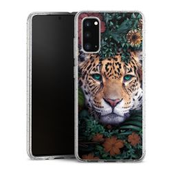 Silikon Glitter Case transparent-silber