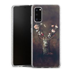 Silikon Glitter Case transparent-silber