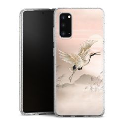 Silikon Glitter Case transparent-silber