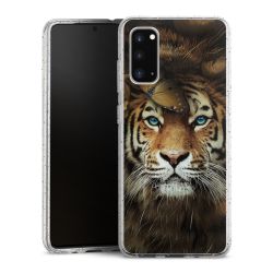 Silikon Glitter Case transparent-silber