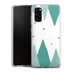 Silikon Glitter Case transparent-silber