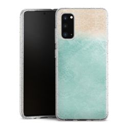 Silikon Glitter Case transparent-silber