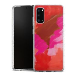 Silikon Glitter Case transparent-silber