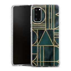 Silikon Glitter Case transparent-silber