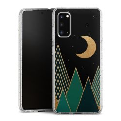 Silikon Glitter Case transparent-silber