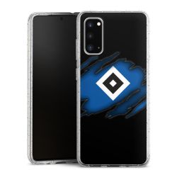 Silikon Glitter Case transparent-silber