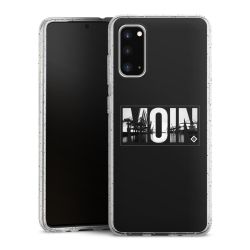 Silikon Glitter Case transparent-silber