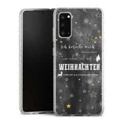 Silikon Glitter Case transparent-silber