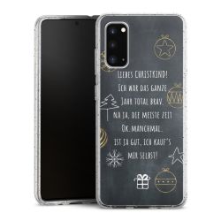 Silikon Glitter Case transparent-silber