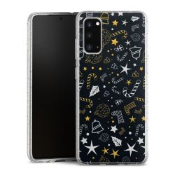 Silikon Glitter Case transparent-silber