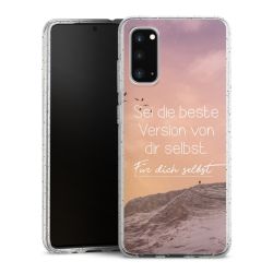 Silikon Glitter Case transparent-silber