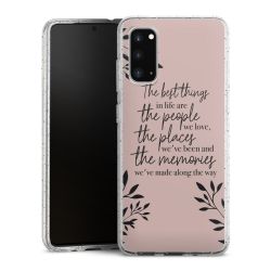 Silikon Glitter Case transparent-silber