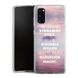 Silikon Glitter Case transparent-silber