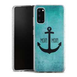 Silikon Glitter Case transparent-silber