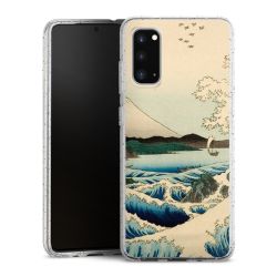 Silikon Glitter Case transparent-silber