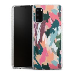 Silikon Glitter Case transparent-silber