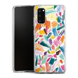 Silikon Glitter Case transparent-silber