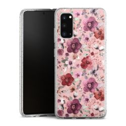 Silikon Glitter Case transparent-silber