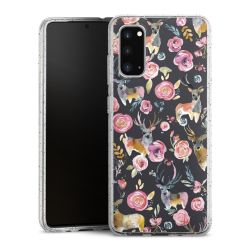 Silikon Glitter Case transparent-silber