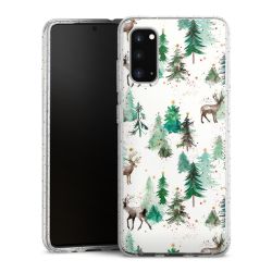 Silikon Glitter Case transparent-silber