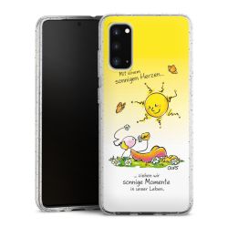 Silikon Glitter Case transparent-silber