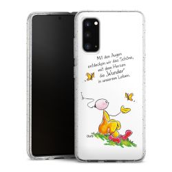 Silikon Glitter Case transparent-silber