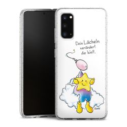 Silikon Glitter Case transparent-silber