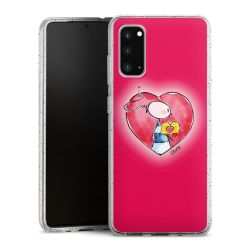 Silikon Glitter Case transparent-silber