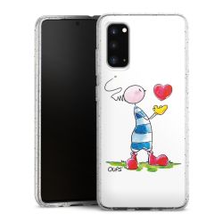 Silikon Glitter Case transparent-silber