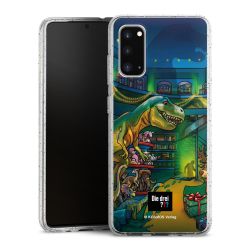 Silikon Glitter Case transparent-silber