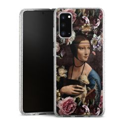 Silikon Glitter Case transparent-silber