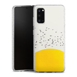 Silikon Glitter Case transparent-silber