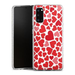 Silikon Glitter Case transparent-silber