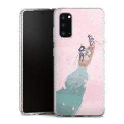 Silikon Glitter Case transparent-silber