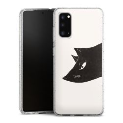 Silikon Glitter Case transparent-silber