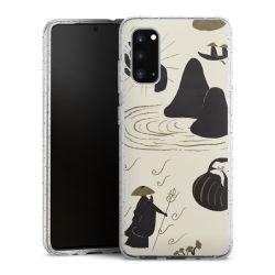 Silikon Glitter Case transparent-silber