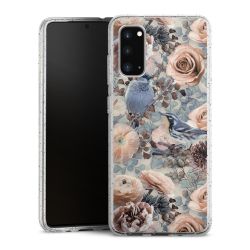 Silikon Glitter Case transparent-silber