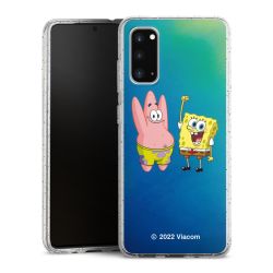 Silikon Glitter Case transparent-silber