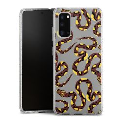 Silikon Glitter Case transparent-silber