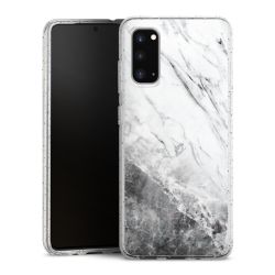 Silikon Glitter Case transparent-silber