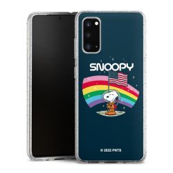 Silikon Glitter Case transparent-silber