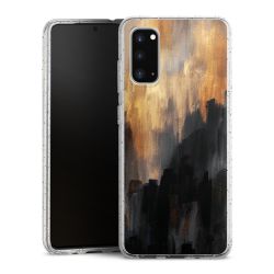 Silikon Glitter Case transparent-silber