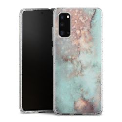 Silikon Glitter Case transparent-silber