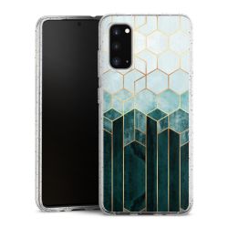 Silikon Glitter Case transparent-silber