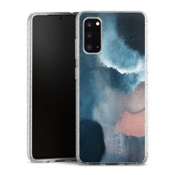 Silikon Glitter Case transparent-silber