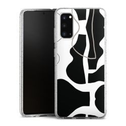 Silikon Glitter Case transparent-silber