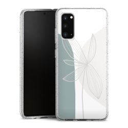 Silikon Glitter Case transparent-silber