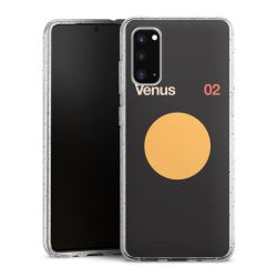 Silikon Glitter Case transparent-silber